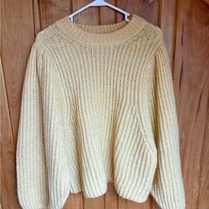 Topshop Soft Yellow Chunky Knit Sweater